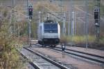 Railpool 185 672 am 02.11.2012 auf dem Glauchauer Bahnhof.