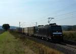 185 567 mit einem Warsteiner-Zug am 24.09.2011 bei Himmelstadt.