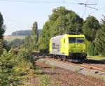 Im neuen look kam am 19.08.2012 die 185 534-5 jetzt fr CFL Cargo in Richtung Norden als Tfzf daher.