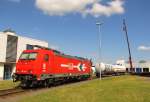 HGK 2053 (91 80 6185 585-7 D-HGK) beim Tag der offenen Tr, am 01.09.2012 in Leuna.