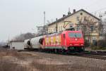 185 586-5 der HGK in Bonn Oberkassel am 21.03.2013