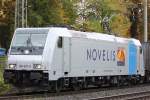 Railpool/Novelis 185 697  Jolina  am 20.10.12 in Ratingen-Lintorf.