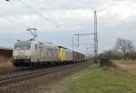 185 540-2 und 189 095 am Melzo Shuttle in Porz Wahn am 16.04.2013