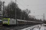 CTD 185 550 am 27.1.13 mit einem Papierzug in Ratingen-Lintorf.