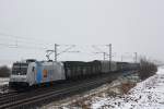 Railpool 185 697 (i.E.fr Transpetrol/Brunert) mit dem Nievenheimer in Neuss-Allerheiligen.