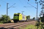 Am 1.8.2013 war CFLCA 185 534 mit Brammen auf Flachwagen bei Elze(Han) auf dem Weg Richtung Norden.