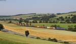 185 510-5 mit einem Containerzug bei Neukirchen 9.7.13