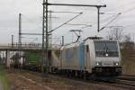 Railpool/RTB Cargo 185 684 zog am 16.4.13 einen KLV durch Ratingen-Lintorf.