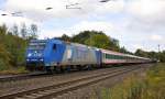 Alpha Trains Belgium 185 529, vermietet an LTE, mit Sonderzug in Richtung Osnabrck (Vehrte, 13.10.13).
