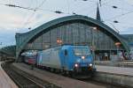 185 529-5 der LTE mit einem Sonderzug in Kln Hbf am 20.10.2013