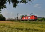 185 588 mit einem Kesselzug am 06.07.2013 bei Himmelstadt.