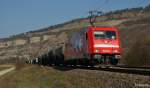 185 603-8 von HGK mit einen Kesselzug bei Thüngersheim am 11.03.14.