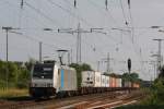 Railpool/boxXpress.de 185 716 am 15.7.13 mit dem DGS 69274 von Mannheim Hgbf nach Weddewarder Tief in Ratingen-Lintorf.