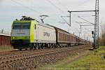 185 541-0 Captrain mit Papierzug in K�ln Porz Wahn, M�rz 2014.
