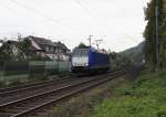 185-CL 001 als Tfzf in Fahrtrichtung Norden. Aufgenommen am 04.10.2013 in Koblenz-Stolzenfels.