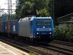 185 511-3 ist am 08.07.14 mit einen containerzug durch hh-harburg gefahren