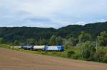185 523-8 mit Kesselwagenzug Unterwegs Zwischen Camburg - Saaleck in Richtung Halle/Leipzig 10.08.2014 