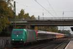 AlphaTrains/TXL 185 614 am 6.10.13 mit einem Sonderzug in Düsseldorf-Angermund.