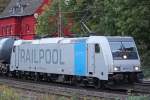 Railpool/TXL 185 671 am 14.10.13 beim Halt in Ratingen-Lintorf.