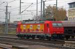 185 586 der HGK besuchte als lz Fahrt am 06.11.14 den Bf Weimar und fuhr nach Erfurt