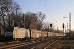 CTD 185 541 am 11.12.13 mit einem Papierzug in Ratingen-Lintorf.