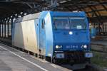 CFL Cargo Mietlok 185 518 verlässt am 18.1.14 Krefeld Hbf.