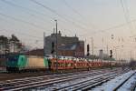 TXL 185 610 am 30.1.14 mit einem Autozug in Verden (Aller).