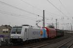 Railpool/Bräunert/Transpetrol 185 697 am 20.2.14 mit dem Nievenheimer nach Göttingen in Neuss Hbf.