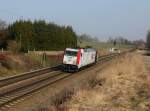 Die 185 665 am 08.03.2014 unterwegs bei Vogl.