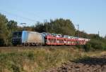 185 514 mit DGS 79380 (Fallersleben–Bremerhaven) am 02.10.2013 zwischen Lunestedt und Loxstedt
