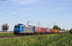 185 527-9 mit einem Containerzug bei Riegel 7.7.16