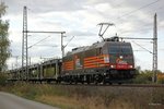 HSL 185 601-2 mit leeren Autotransportzug in Dedensen G�mmmer, Oktober 2016.