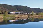 185 350 RHC fuhr am 09.05.21 mit einem Kesselzug durch Etzelbach.