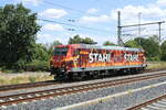 DB 185 077-5  Stahl auf Stahl  als Tfzf Richtung Mockau, am 17.07.2023 in Leipzig-Thekla.
