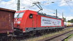 DB Cargo AG [D] mit ihrer  185 273-0  [NVR-Nummer: 91 80 6185 273-0 D-DB] und einem gemischten Güterzug am 19.07.23 Höhe Bahnhof Magdeburg-Neustadt.