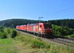 185 142 + 185 xxx + 185 xxx am 18.07.2014 bei Dettenhofen. 