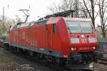 DB 185 090 am 16.3.14 mit einem KLV in Viersen.