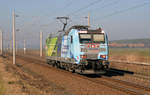 185 152 rollte am 15.02.17 Lz durch Rodleben Richtung Roßlau. Später kam sie mit einem Silozug wieder zurück.