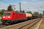 Durchfahrt am 24.08.2015 von 185 250-8 mit einem gemischten Güterzug in Regensburg Prüfening in Richtung Norden.