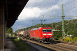 Eine etwas saubere DB 185 054 mit einem gemischten Güterzug durch Reichelsdorf Richtung Treuchtlingen, 3.9.17
