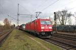 DB Cargo 185 278-9 mit gemischten Güterzug in Maintal Ost am 03.02.18