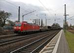DB Cargo 185 014-8 mit gemischten Güterzug in Maintal Ost am 03.02.18