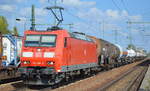 DB Cargo Deutschland AG mit  185 190-6  [NVR-Number: 91 80 6185 190-6 D-DB] und gemischtem Kesselwagenzug am 06.09.18 Bf.