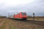 DB Cargo 185 070-0 mit gemischten Güterzug am 08.02.19 in Mainz Bischofsheim Netztrennstelle 