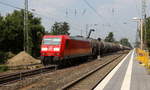 185 044-5 DB kommt als Umleiter mit einem Kesselzug aus  Ludwigshafen-BASF nach Antwerpen-BASF(B) und fährt durch Kohlscheid aus Richtung Herzogenrath und fährt die Kohlscheider-Rampe hoch