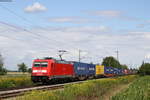 185 225-0 mit dem KT 40215 (Zeebrugge Bundel-Luino) bei Riegel 14.8.19