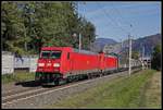 185 343 + 185 238 mit Güterzug bei Stübing am 18.10.2019.