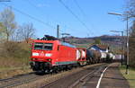 185 125-2 mit dem EZ 51943 (Mannheim Rbf-Basel Bad Rbf) in Schallstadt 31.3.20