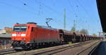 DB Cargo AG [D] mit  185 198-9  [NVR-Number: 91 80 6185 198-9 D-DB] und einem Schotterzug am 22.04.20 Magdeburg Neustadt.