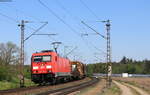 185 372-0 mit dem EZ 51885 (Mannheim Rbf-München Nord) bei Waghäusel 22.4.20